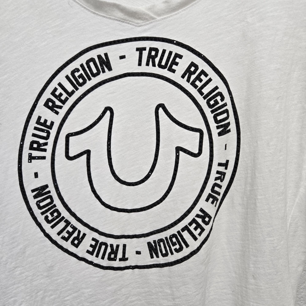 True Religion White Graphic Tee Size L - Picture 6 of 13